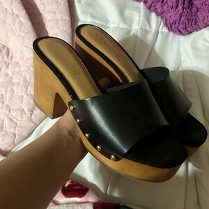 Black platform shoes
